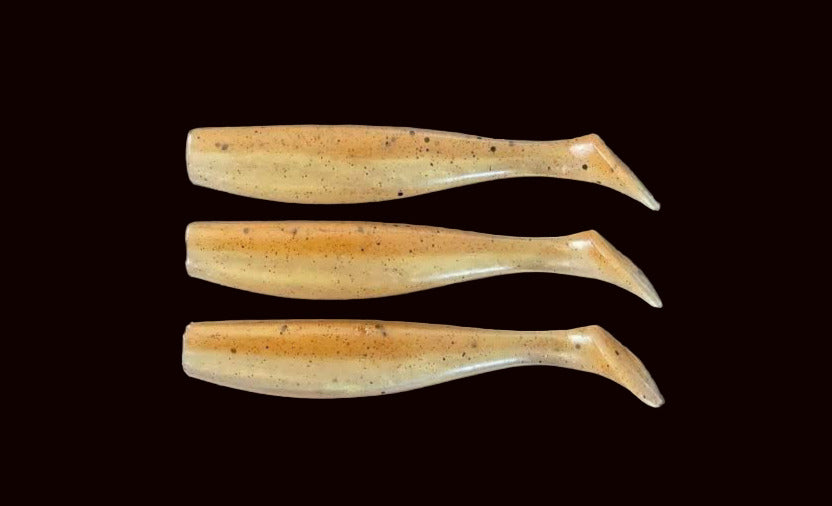 J Minnow 6" CARAMELLO Paddle tail soft plastic fishing lure