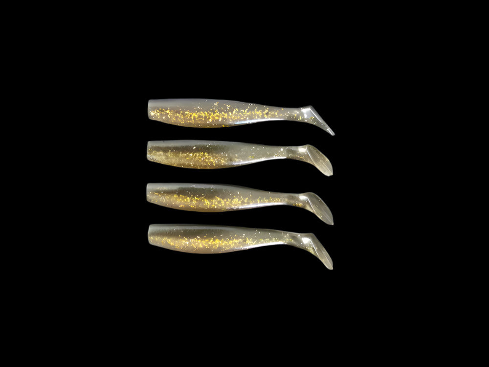 MINNOW 5 INCH - DARK SPARKLE Paddle tail soft plastic lure