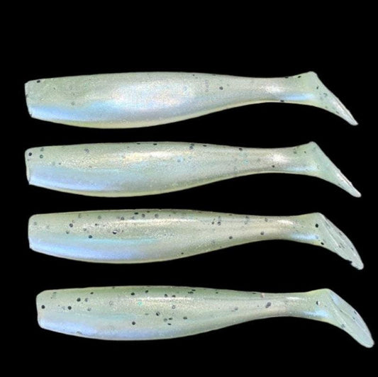 J Minnow 5"  KIWI BLUE Paddle tail soft plastic fishing lure