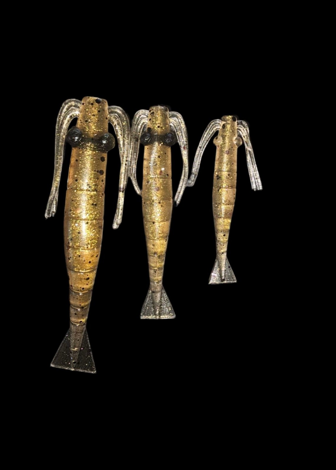 J Prawn 3" GOLD DUST soft plastic fishing lure