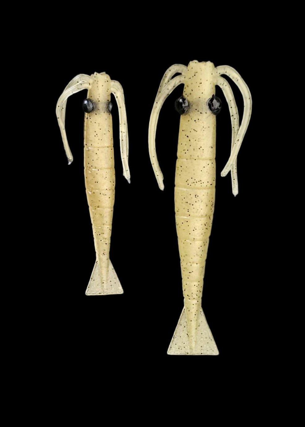 J-baits 3 inch prawn lure soft plastic lemon pepper