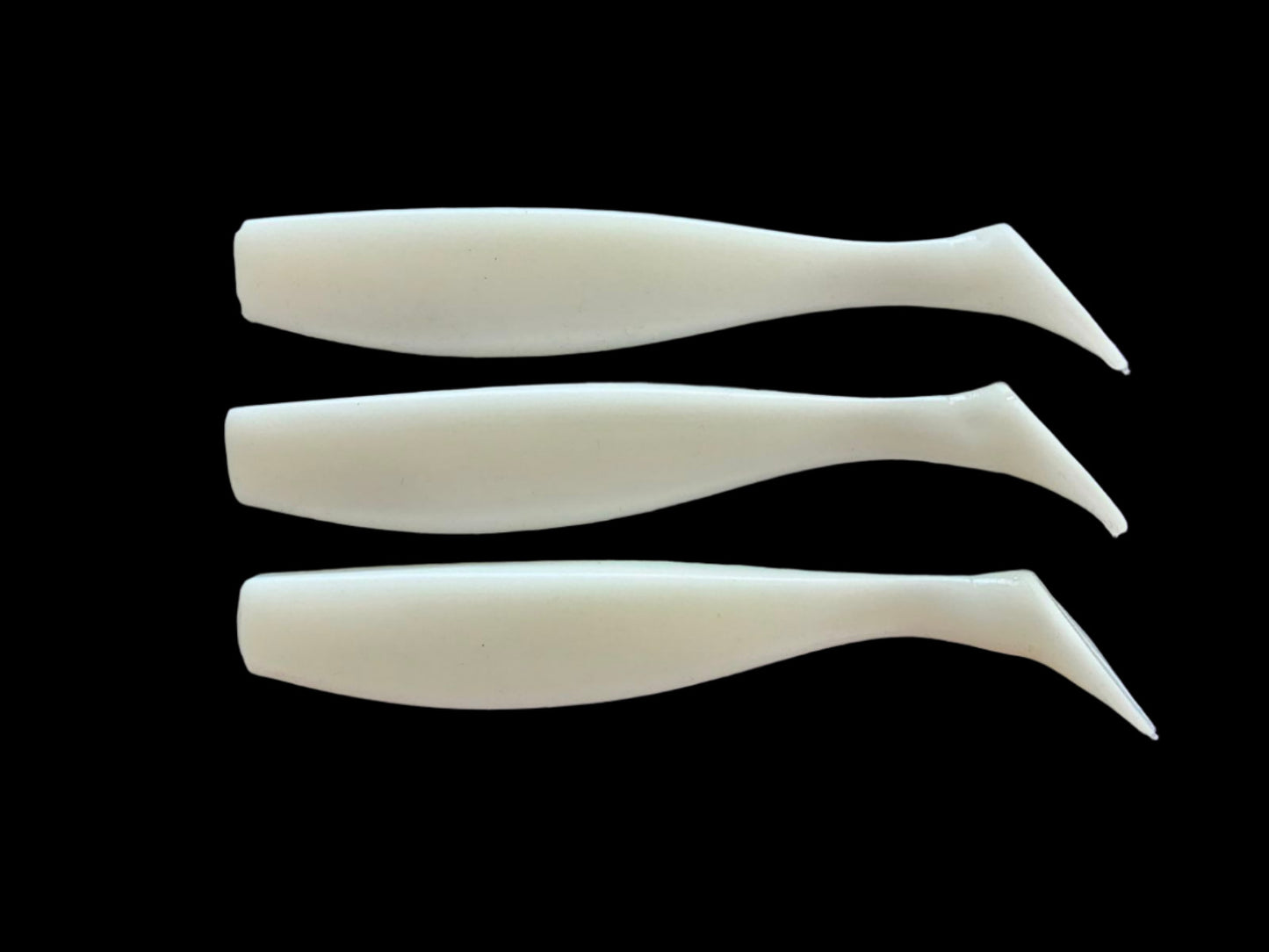 J Minnow 6" PEARLWHITE Paddle tail soft plastic fishing lure