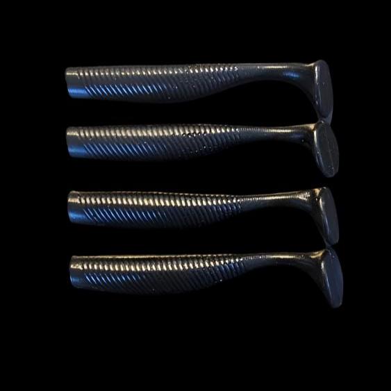 Hammer Tail 5"  BLACK Hammer tail soft plastic fishing lure