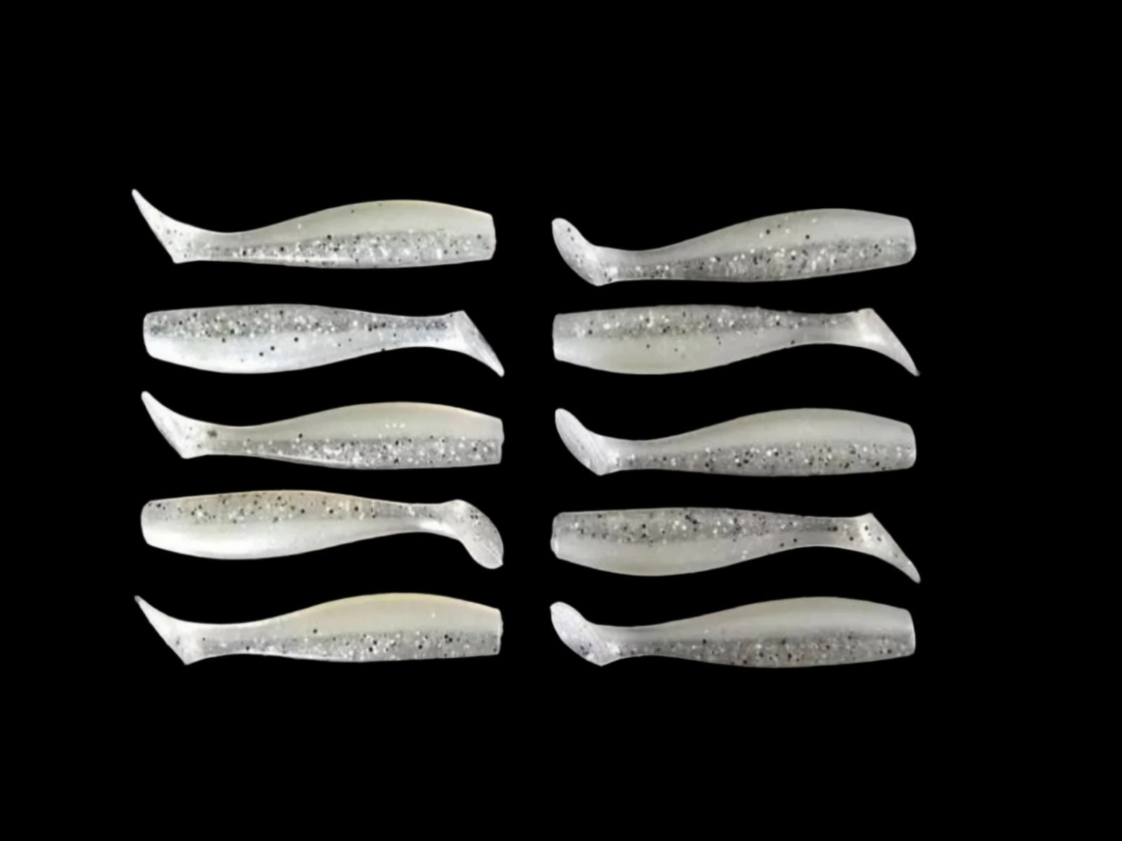 J Minnow 3" - WHITE LIGHTNING  Paddle tail soft plastic fishing lure