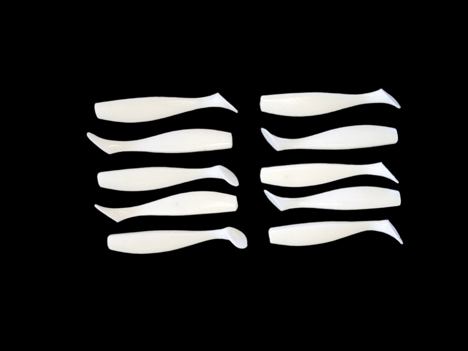 J Minnow 3"  PEARL WHITE Paddle tail soft plastic lure