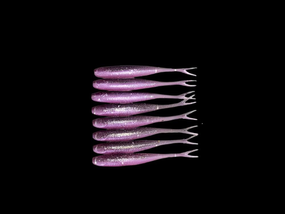 Jerk Shad 4"  PURPLE SHADOW soft plastic fishing lure