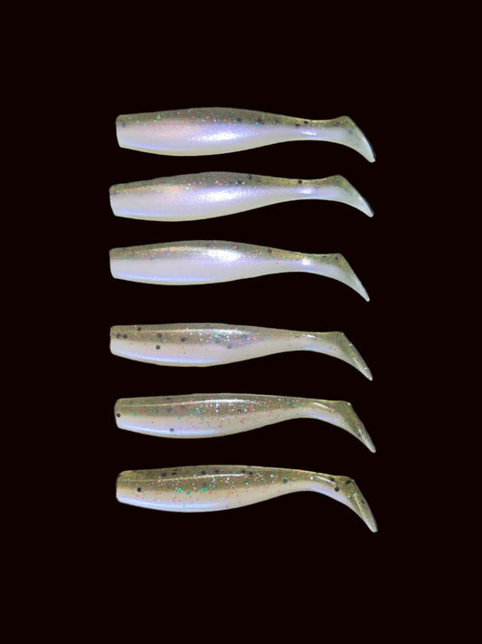 J Minnow 4" RAINBOW TROUT Paddle tail soft plastic lure