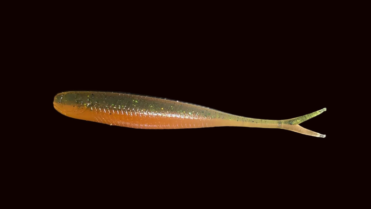Jerk Shad 4" ORANGE CRUSH soft plastic fishing lure