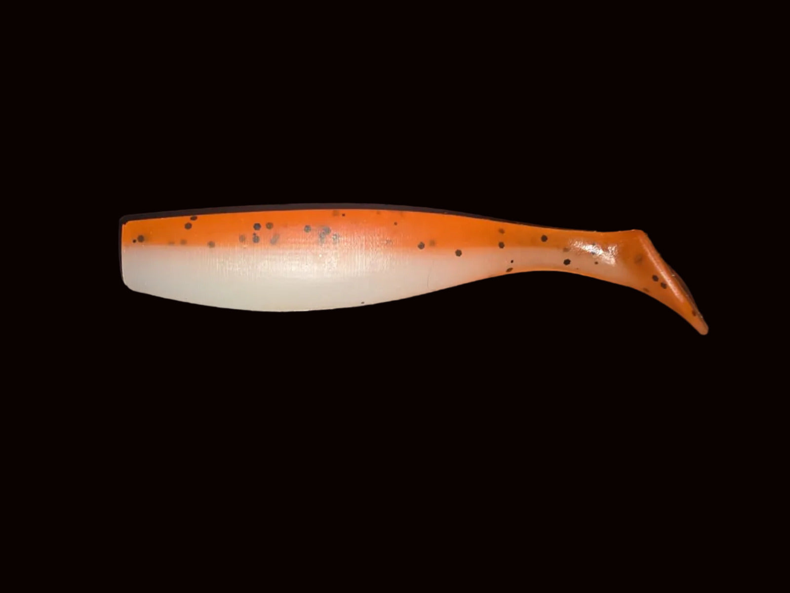J Minnow 5" ORANGE CREAM  Paddle tail soft plastic fishing lure