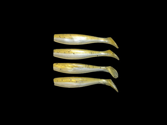 MINNOW 5 INCH - PASSIONFRUIT PEARL  Paddle tail soft plastic lure