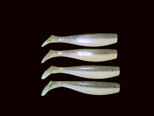 J Minnow 5" RAINBOW TROUT  Paddle tail soft plastic fishing lure