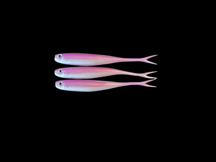 Jerk Shad 7"  LAVENDER PEARL soft plastic lure