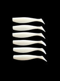 J Minnow 4"  PEARL WHITE Paddle tail soft plastic lure