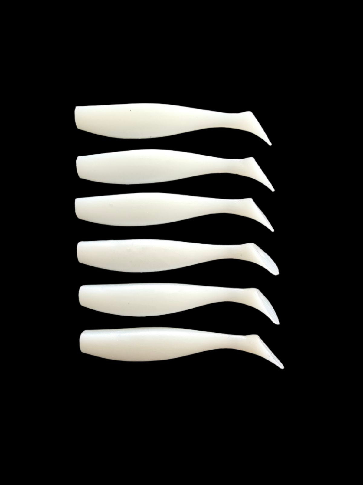 J Minnow 4"  PEARL WHITE Paddle tail soft plastic lure