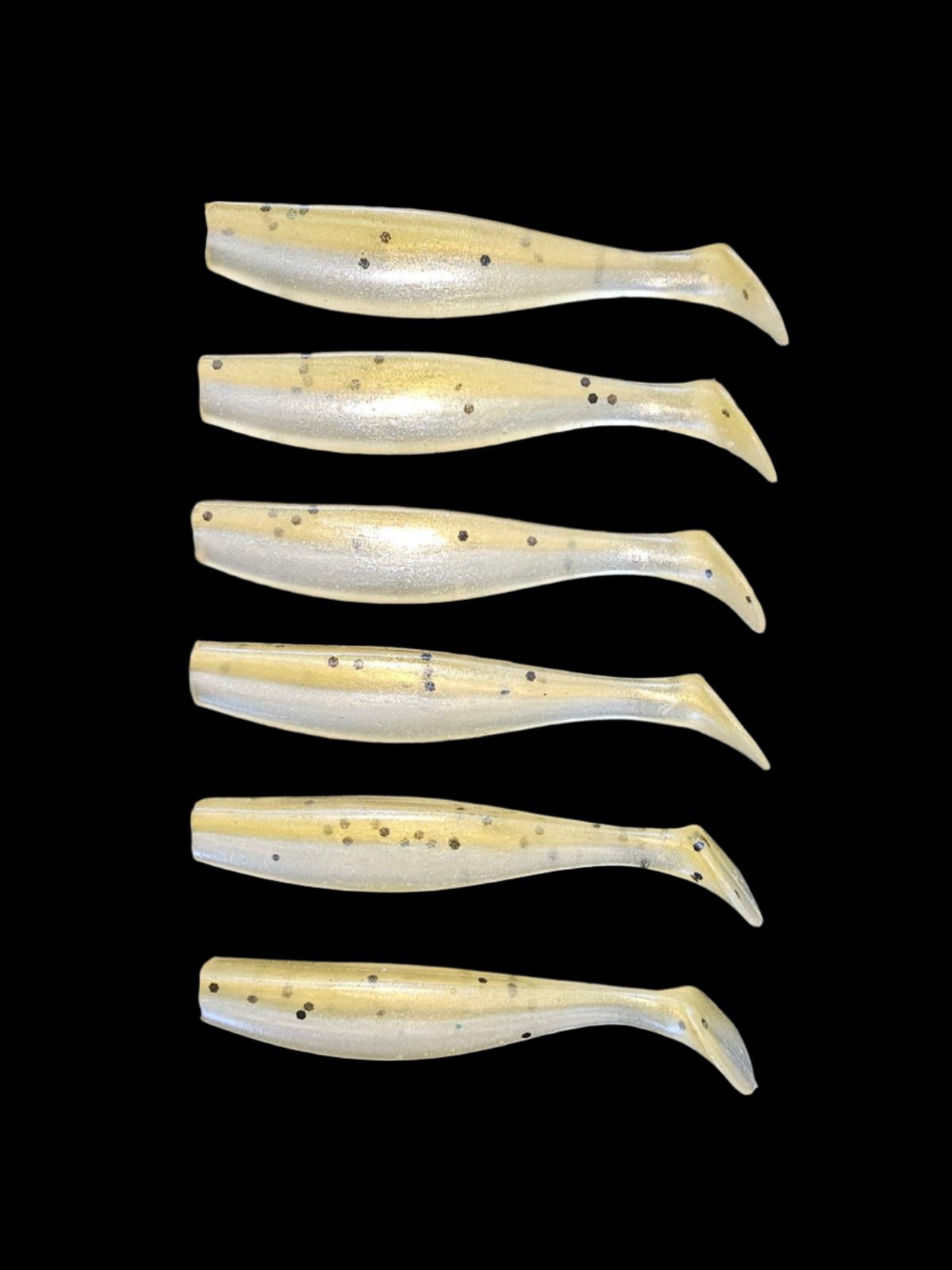 J Minnow 4"  PASSIONFRUIT PEARL Paddle tail soft plastic lure